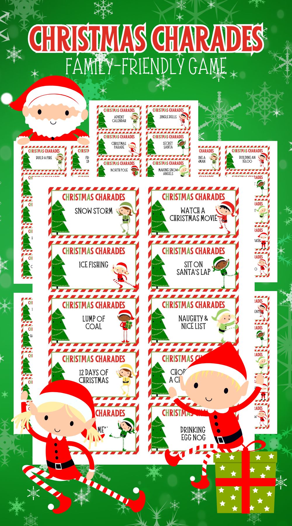free christmas charades printable – christmas game - my pinterventures